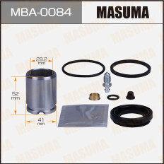 Ремкомплект тормозного суппорта Masuma, с поршнем, задний, арт. MBA-0084