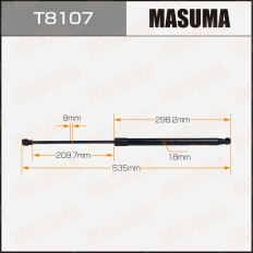Упор газовый багажника MASUMA, L=535mm  (1/40)