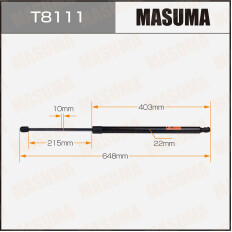 Упор газовый багажника MASUMA, L=648mm  (1/40)