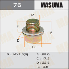 Болт маслосливной A/T MASUMA Mitsubishi LANCER.CS5A