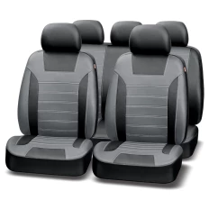 Чехлы Autopremier Platinum VIP, для переднего и заднего ряда, экокожа, черно-серый цвет, 11 предметов, арт. PIV1440