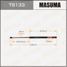 Упор газовый капота MASUMA, L=535mm (1/40)