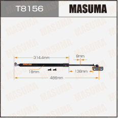 Упор газовый капота MASUMA, L=486mm (1/40)