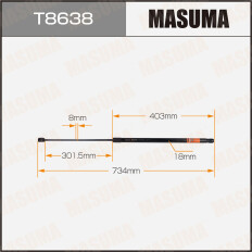 Упор газовый капота MASUMA, L=734mm (1/40)