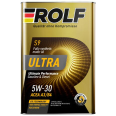 Масло моторное Rolf Ultra 5w30, синтетическое, API SP, ACEA A3/B4, универсальное, 1л, арт. 323103