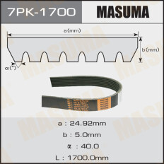 Ремень поликлиновый Masuma, арт. 7PK-1700