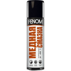 Смазка аэрозольная Fenom, для резьбовых соединений, медная, термостойкая (до +800°C), баллон 335мл, арт. FN422