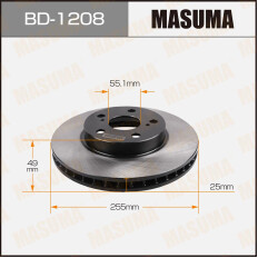 Тормозной диск Masuma, арт. BD-1208