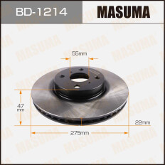 Тормозной диск Masuma, арт. BD-1214