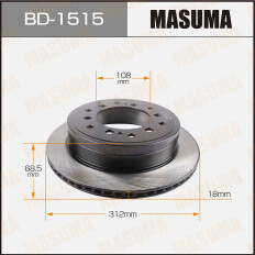 Тормозной диск Masuma задний, арт. BD-1515