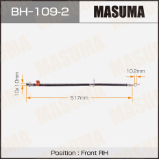Шланг тормозной Masuma для Toyota Corona / Carina / Caldina, передний, правый, арт. bh-109-2