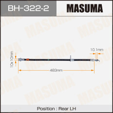 Шланг тормозной Masuma для Toyota Caldina / Corona / Carina, задний, левый, арт. bh-322-2