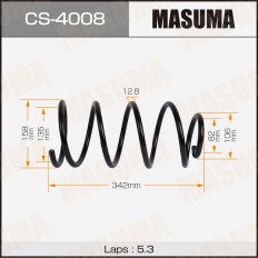 Пружина подвески Masuma, передняя, правая/левая, 1 шт, для Mazda 3, арт. CS-4008