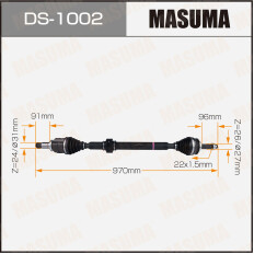 Привод в сборе Masuma, для Toyota Prius, арт. DS-1002