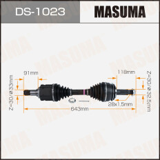 Привод в сборе MASUMA, TOYOTA HILUX / KUN25L