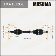 Привод в сборе MASUMA, TOYOTA CAMRY / GSV50L LH