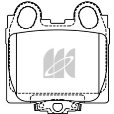 Колодки тормозные дисковые Kashiyama, задние, комплект на ось (4 шт), арт. D2173MH