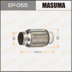 Гофра глушителя Masuma, Innerbraid, 42x120мм, 2-слойная, арт. EP-055