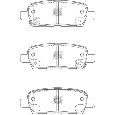Колодки тормозные дисковые Kashiyama, задние, комплект на ось (4 шт), арт. D1244MH