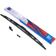 Щетка стеклоочистителя Double Force 500мм (20") каркасная, всесезонная, крепление Bayonet, J-Hook, 1 шт, арт. DFM20