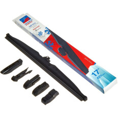 Щетка стеклоочистителя Double Force 425мм (17") каркасная, зимняя, крепления J-Hook, Side Pin (P&H), Pinch Tab, Push Button, 1 шт, арт. DFW17
