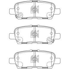 Колодки тормозные дисковые Kashiyama, задние, комплект на ось (4 шт), арт. D1286MH