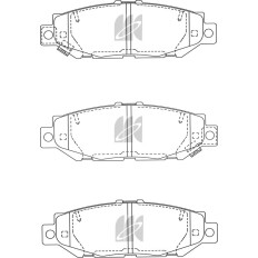 Колодки тормозные дисковые Kashiyama, задние, комплект на ось (4 шт), арт. D2125MH