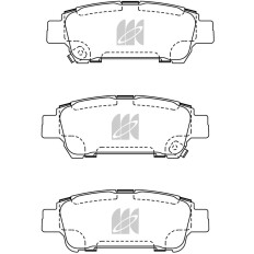 Колодки тормозные дисковые Kashiyama, задние, комплект на ось (4 шт), арт. D2198MH