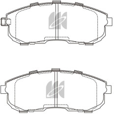 Колодки тормозные дисковые Kashiyama, передние, комплект на ось (4 шт), арт. D1241MH
