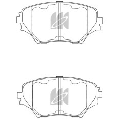 Колодки тормозные дисковые Kashiyama, передние, комплект на ось (4 шт), арт. D2202H