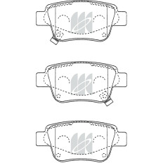 Колодки тормозные дисковые Kashiyama, задние, комплект на ось (4 шт), арт. D2239MH