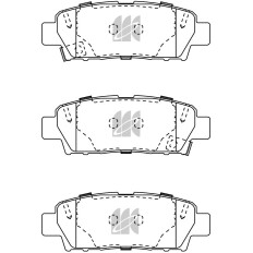 Колодки тормозные дисковые Kashiyama, задние, комплект на ось (4 шт), арт. D2131MH