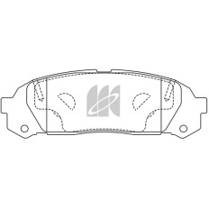 Колодки тормозные дисковые Kashiyama, задние, комплект на ось (4 шт), арт. D2163H