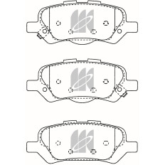 Колодки тормозные дисковые Kashiyama, задние, комплект на ось (4 шт), арт. D2337MH