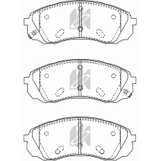 Колодки тормозные дисковые Kashiyama, передние, комплект на ось (4 шт), арт. D11236MH