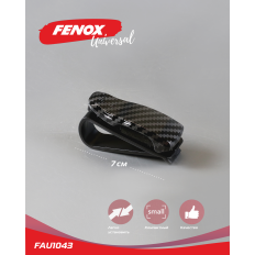 Держатель для очков Fenox, на солнцезащитный козырек, чёрный, арт. FAU1043