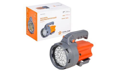 Фонарь аккумуляторный Airline AFL-16S-04 прожекторного типа, LEDx16, с батареей 6В, 2,4Ач