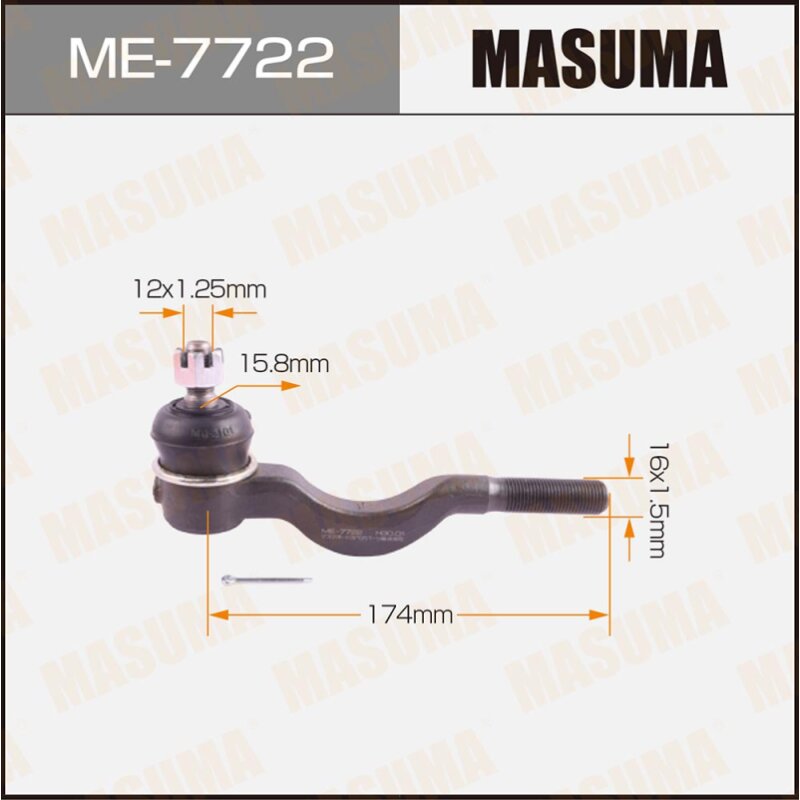 

Наконечник рулевой тяги "Masuma" in V2#V/W, V3#V/W, V4#V/W