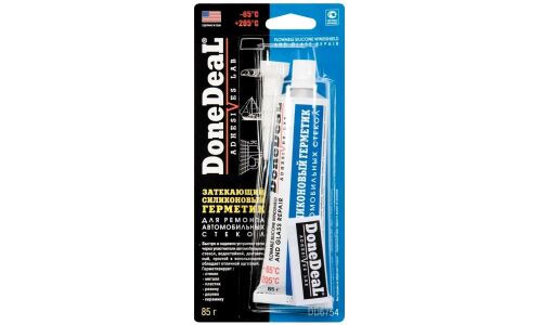 Герметик для стёкол DoneDeal Flowable Silicone Windshield & Glass Repair, силиконовый, туба 85г, арт. DD6754