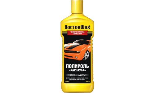 Полироль кузова Doctor Wax 12 Month Carnauba Cleaner Wax, с воском карнауба, с водооталкивающим эффектом, придаёт блеск, бутылка 236мл, арт. DW8217