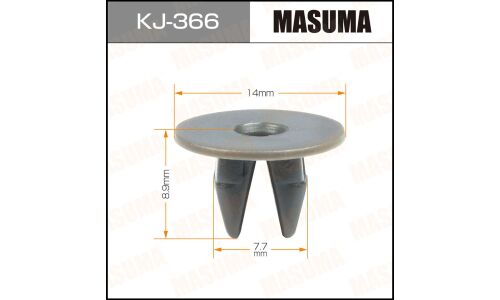 Клипса крепёжная деталей кузова Masuma, для Toyota, арт. KJ-366