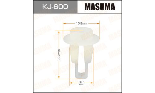 Клипса крепёжная бампера Masuma, для Nissan, арт. KJ-600