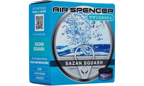 Ароматизатор на торпедо Eikosha Spirit Refill Sazan Squash (Цитрусовый коктейль), меловой, баночка 40г, арт. A-28