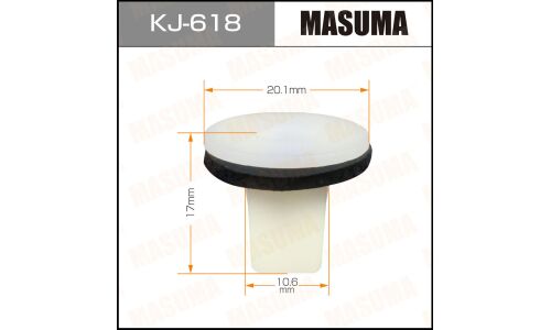 Клипса крепёжная деталей кузова Masuma, для Nissan, арт. KJ-618