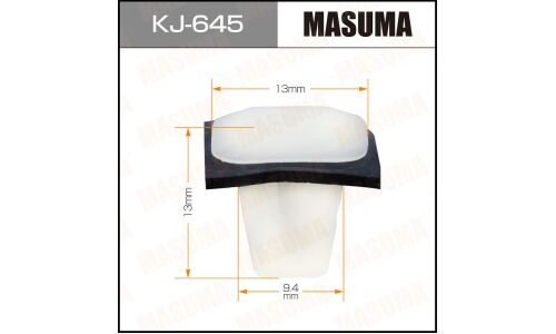 Клипса крепёжная пластикового уголка двери передней Masuma, для Nissan, арт. KJ-645