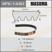 Ремень ручейковый Masuma 4PK-1440