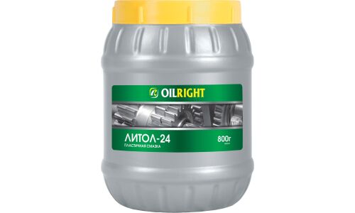 Смазка пластичная OILRIGHT Литол-24, для подшипников и шарниров, водостойкая, банка 800г, арт. 6003
