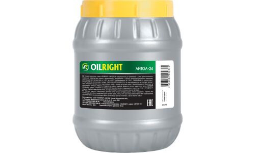 Смазка пластичная OILRIGHT Литол-24, для подшипников и шарниров, водостойкая, банка 800г, арт. 6003