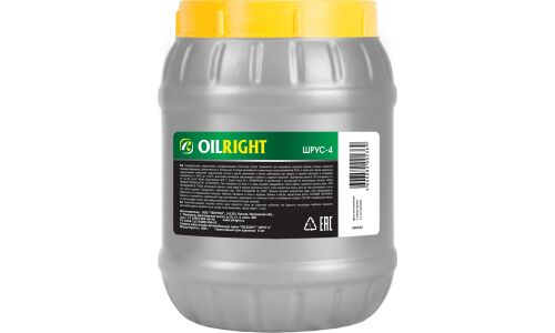 Смазка пластичная OILRIGHT Шрус-4, для подшипников и ШРУС, с дисульфидом молибдена, водостойкая, противозадирная, банка 800г, арт. 6063