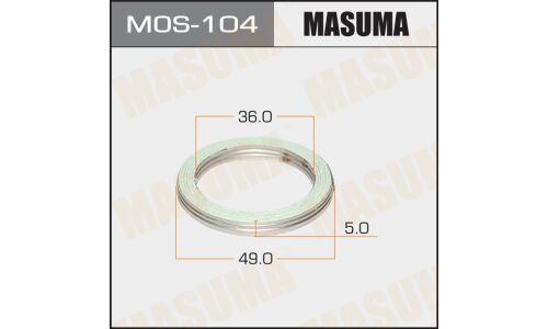 Кольцо уплотнительное выхлопной трубы Masuma, 36x49мм, арт. MoS-104